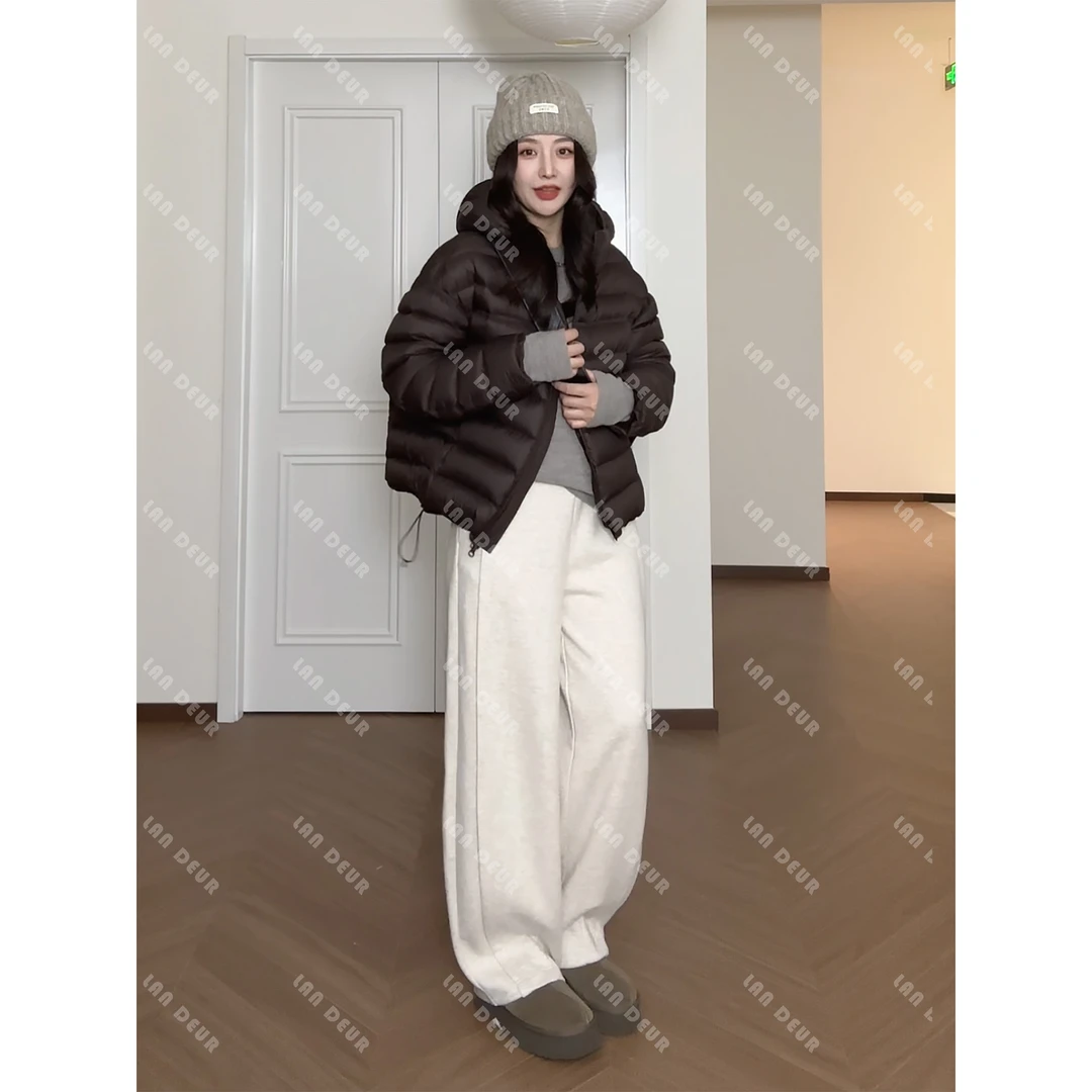 【莉枝冰茶】弧线结构立裁时尚百搭极简老钱风松紧腰休闲拖地裤子女