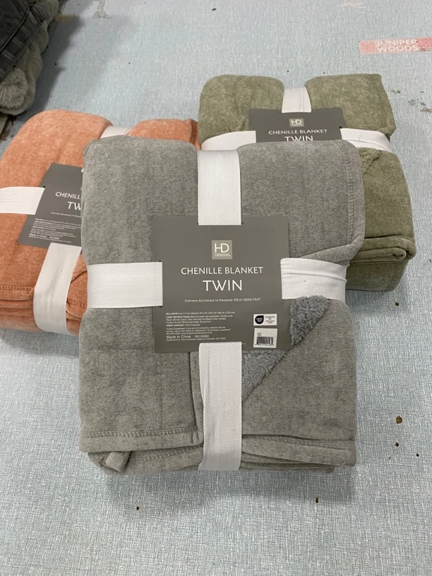 雪尼尔复合双层毛毯柔软保暖冬季加厚午睡盖毯空调毯