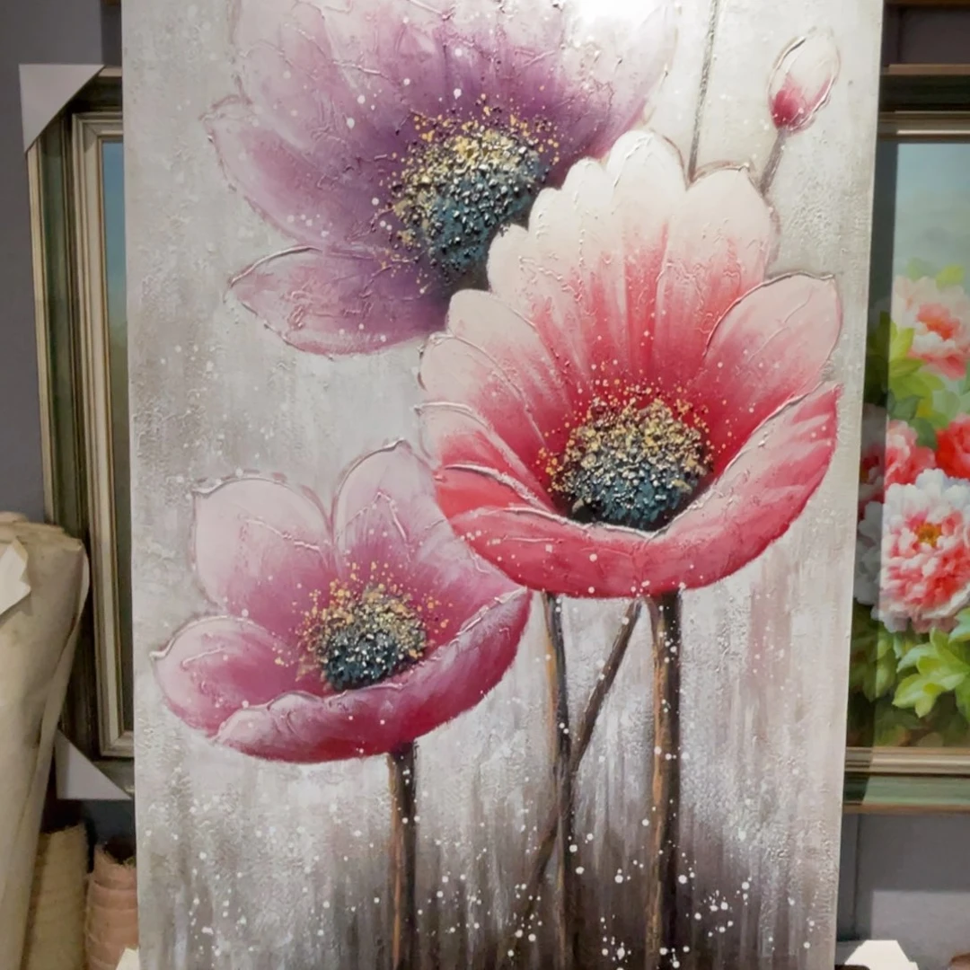 油画小*豆油画作品欣赏90.150铝合金框