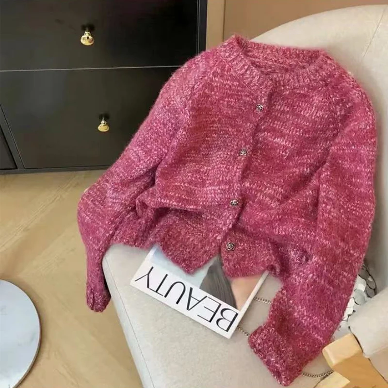 【丹姐家~山茶花开衫~】新款韩系设计感针织开衫