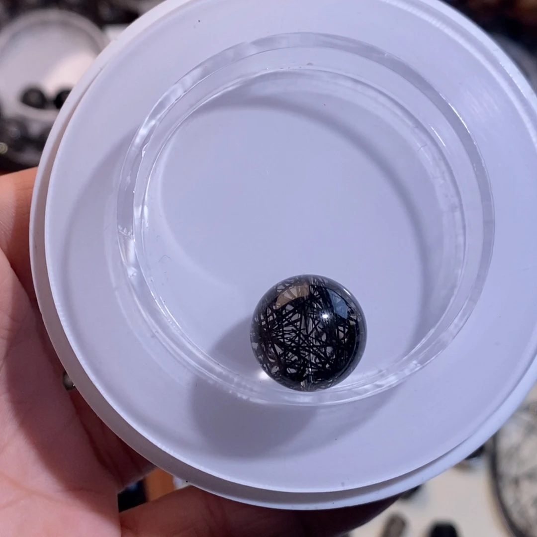 ****哽手链未镶嵌水晶黑发晶单珠15.7mm全透体满发蕾丝毕业级