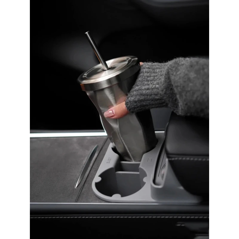 不规则杯身！473ml大容量不锈钢带吸管双层咖啡杯车载随行杯网红