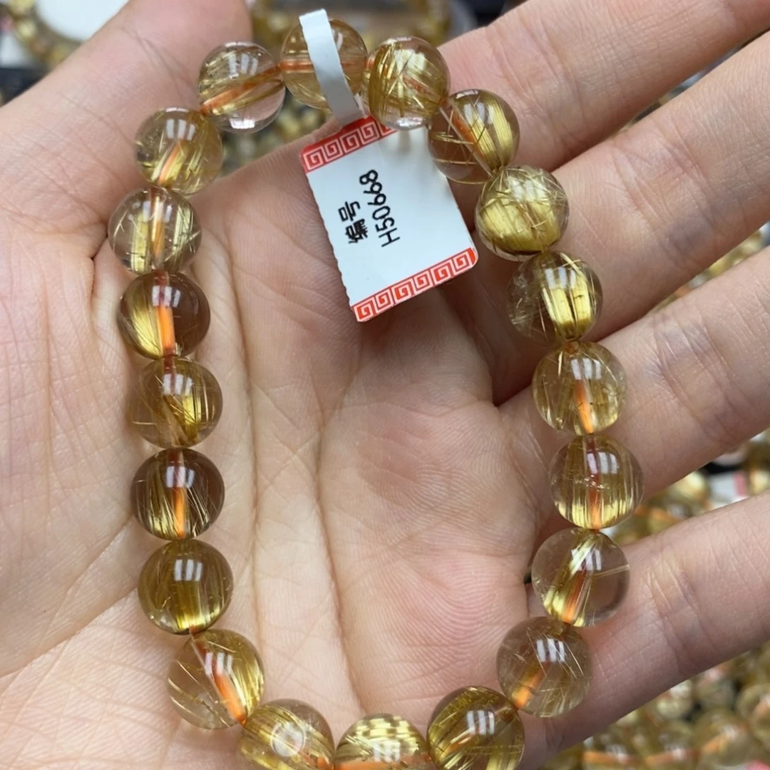 发晶手串未镶嵌卓慕水晶钛晶h50668n