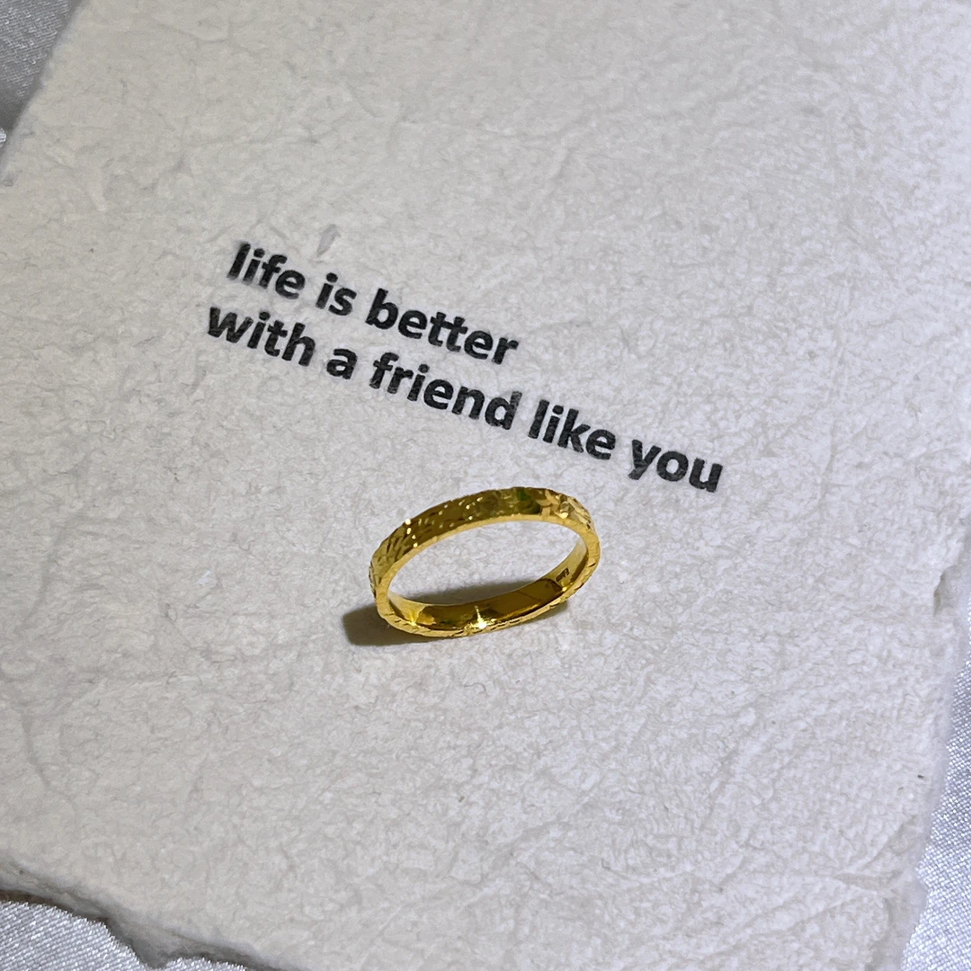 5G足金999时尚碎冰冰戒指（不退不换，介意勿拍