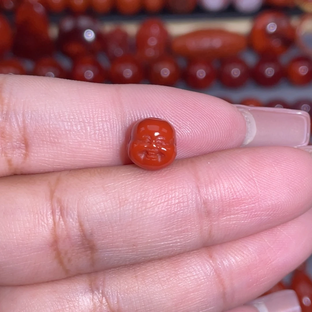 南红玛瑙未镶嵌弥勒佛