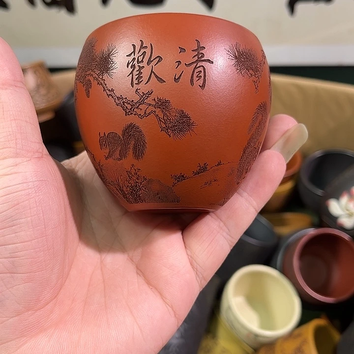 茶杯紫砂全手工紫砂主人杯