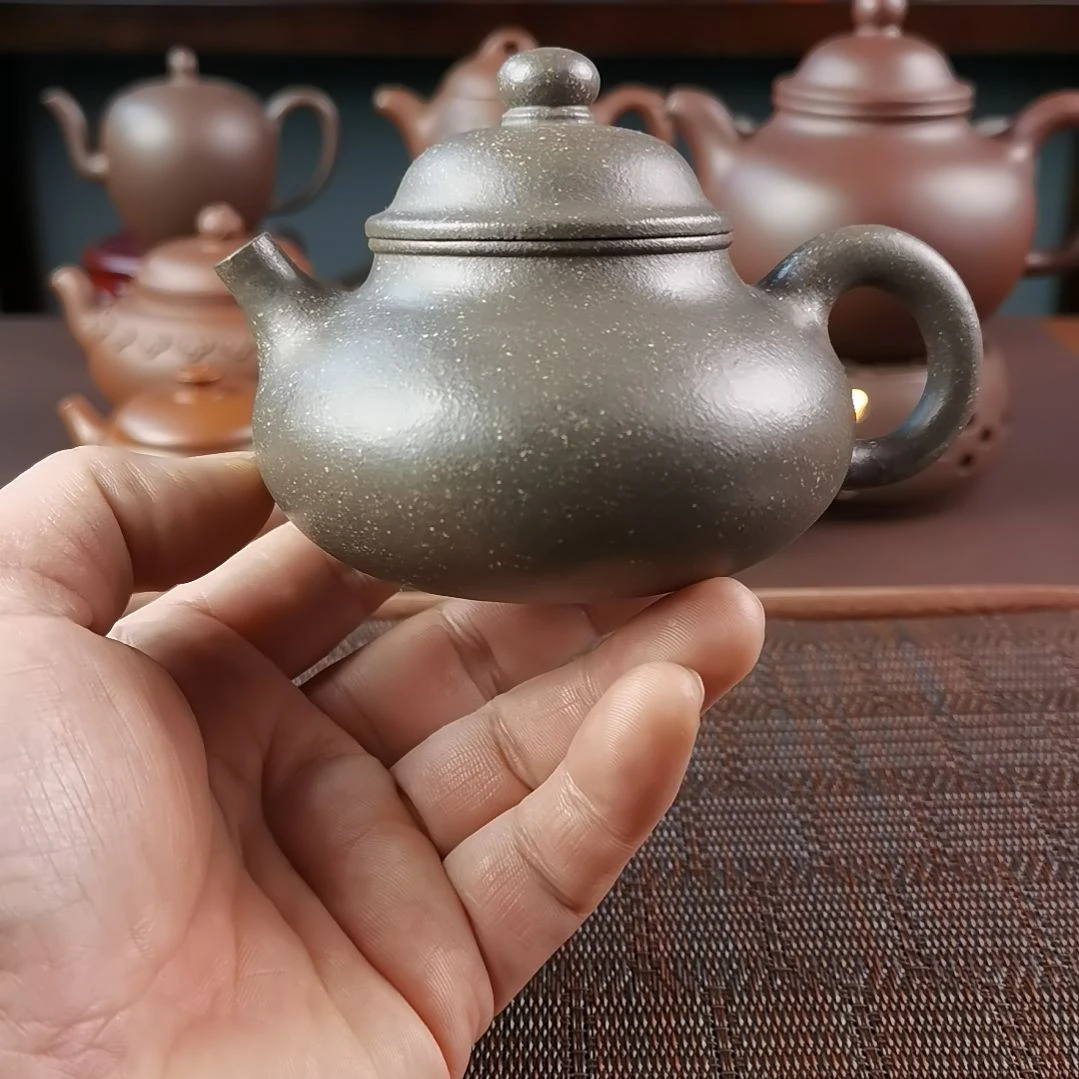 紫砂茶壶梨皮天青容天200CC国工