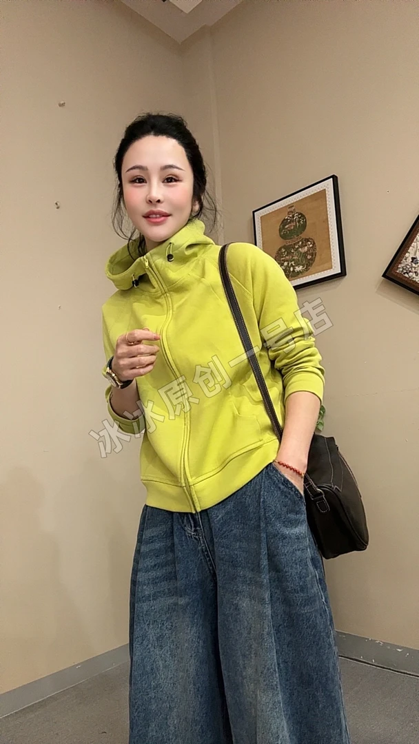 【冰冰一号店】53682春款显瘦连帽外套休闲百搭