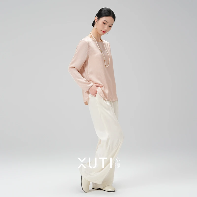 序缇『逐尘』春季新款复古国风新中式女装桑蚕丝上衣H255-6321