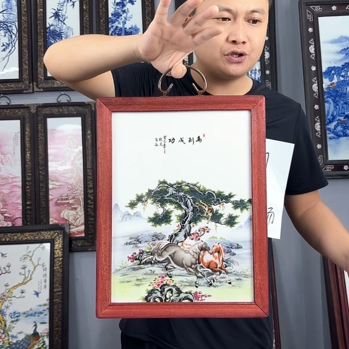 摆件景德镇瓷板画