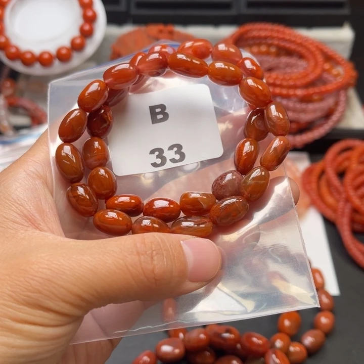 未镶嵌多样性发货默认微瑕称重8mm2条南红玛瑙