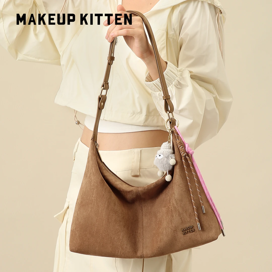 MAKEUP KITTEN包包女款爆款2025新款hobo包百搭轻奢单肩托特包