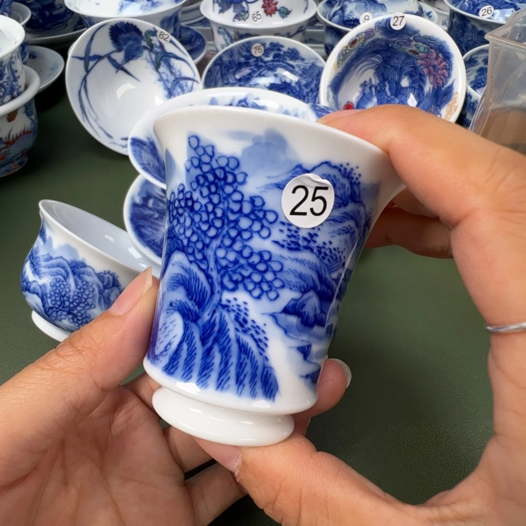 陶瓷景德镇纯手工纯手绘茶具木木25