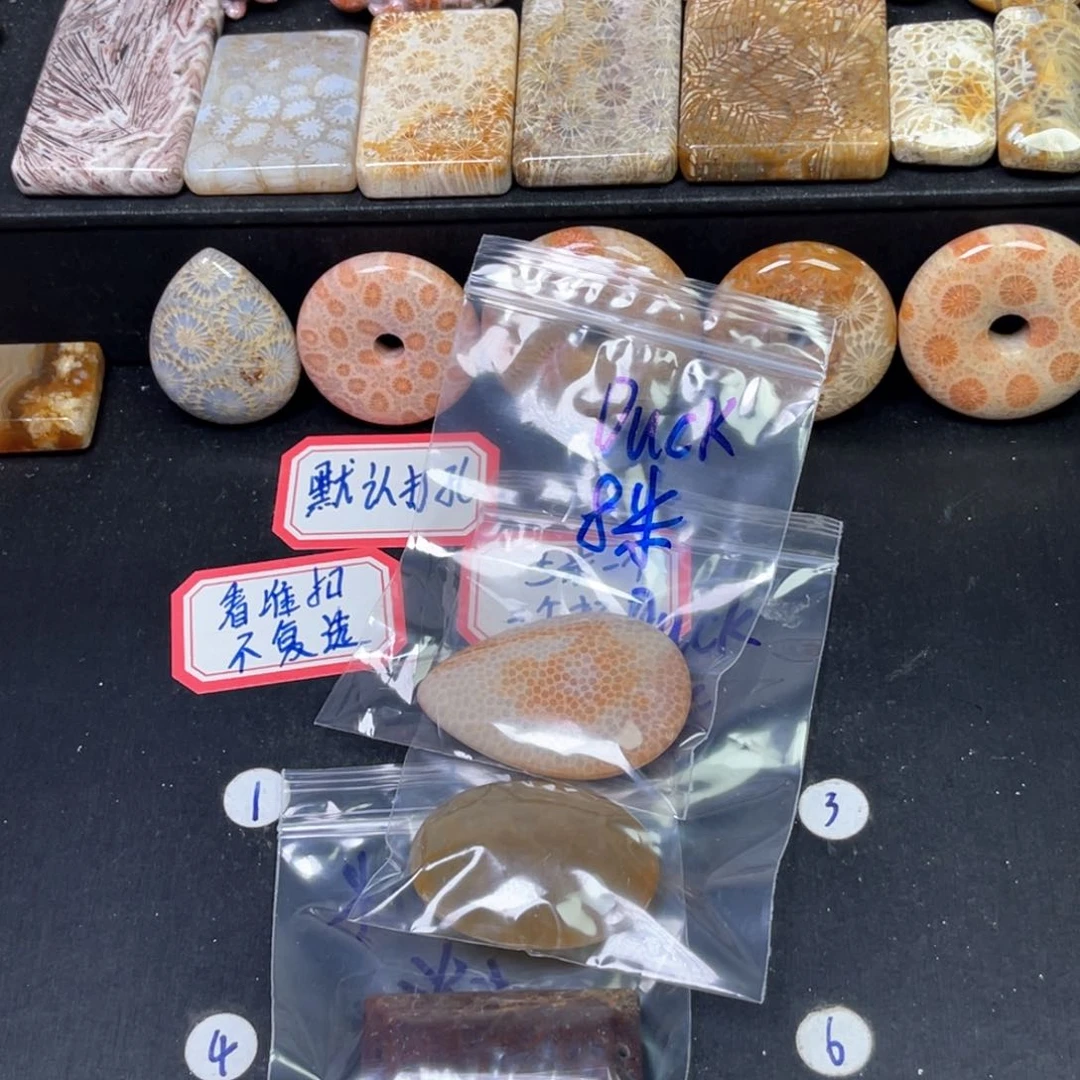 硅化珊瑚（珊瑚玉）吊坠未镶嵌
