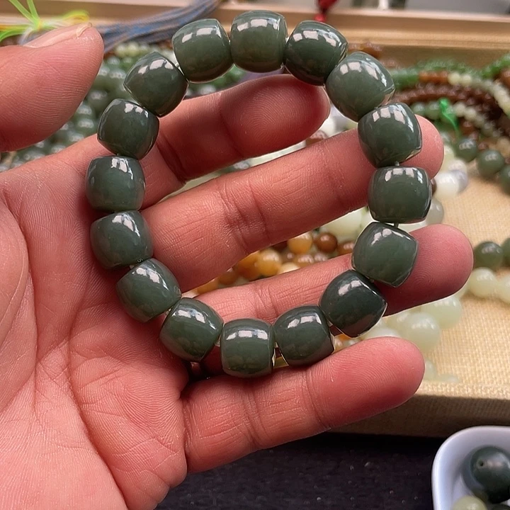 手链未镶嵌和田玉（糖玉）