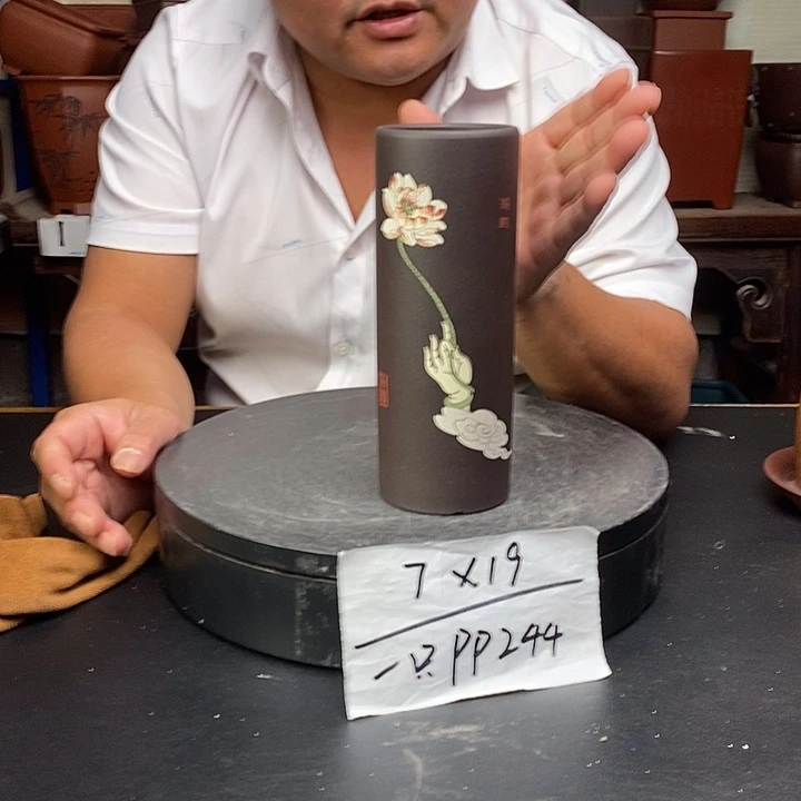 紫砂花盆货号一只PP244