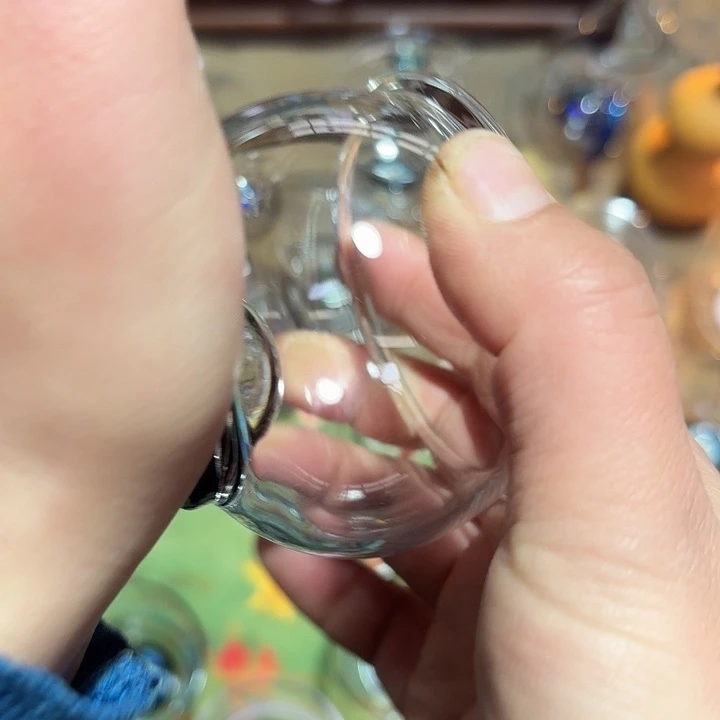 手工艺品玻璃玻璃茶器蓝花语缸杯