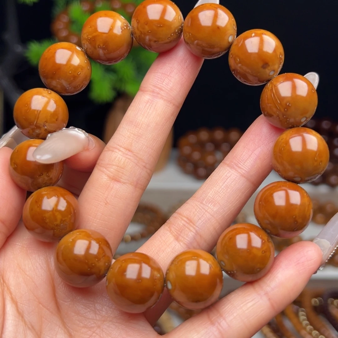 手串紫金鼠半实心火焰纹光珠