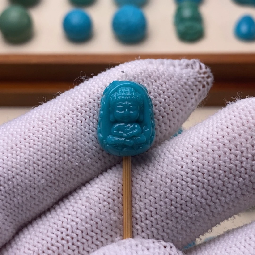 绿松石未镶嵌绿松石宝宝佛14.5