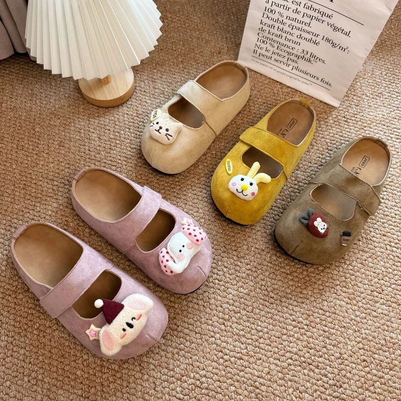 可爱卡通小猫拖鞋女2025年春夏新款外穿厚底增高透气懒人半拖鞋潮