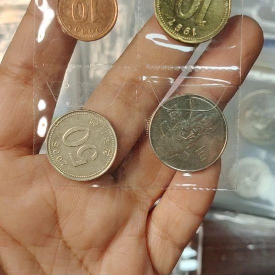 普通金属币韩国4枚