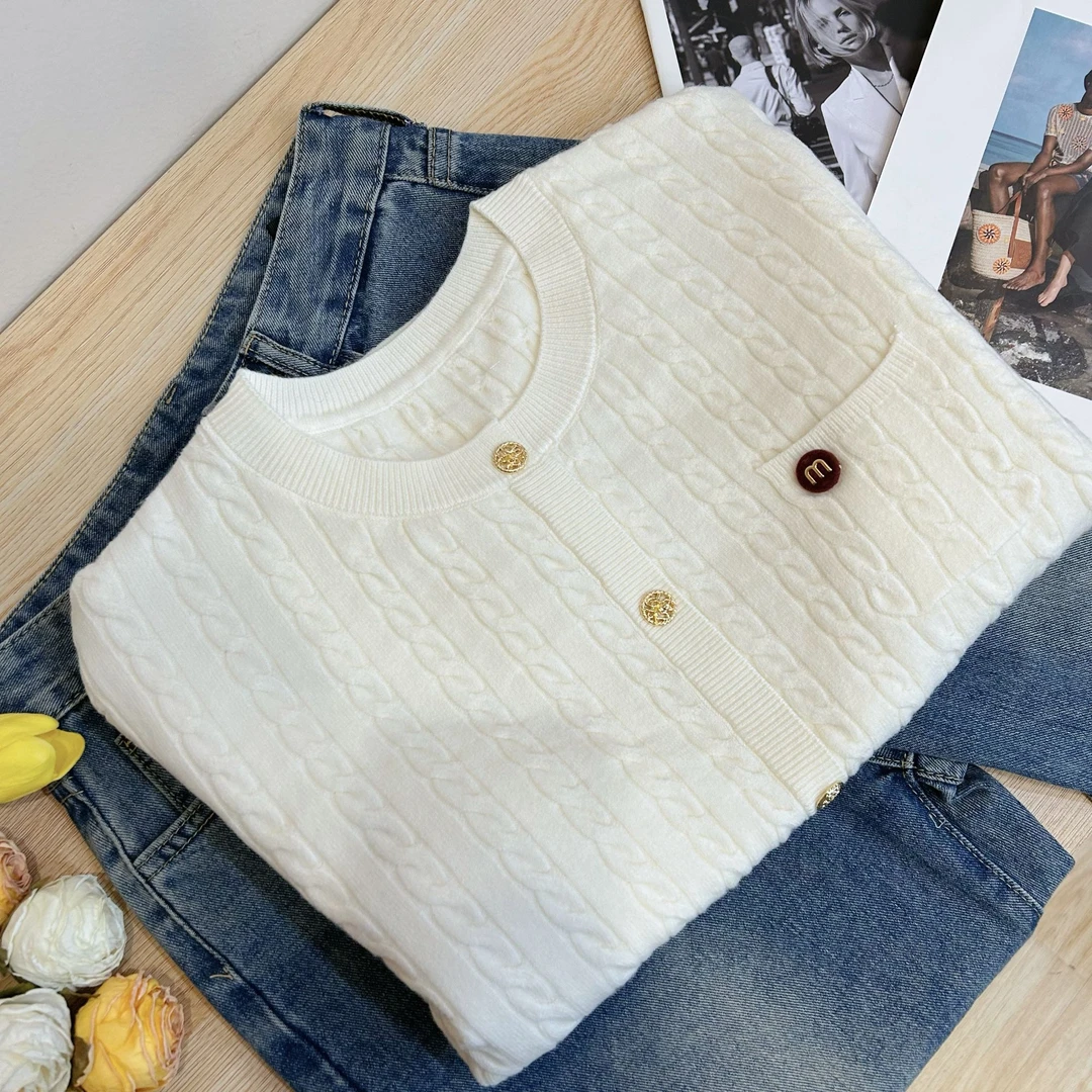 2025早春新款时尚针织衫高端花织毛衫百搭打底衫上衣春装新款