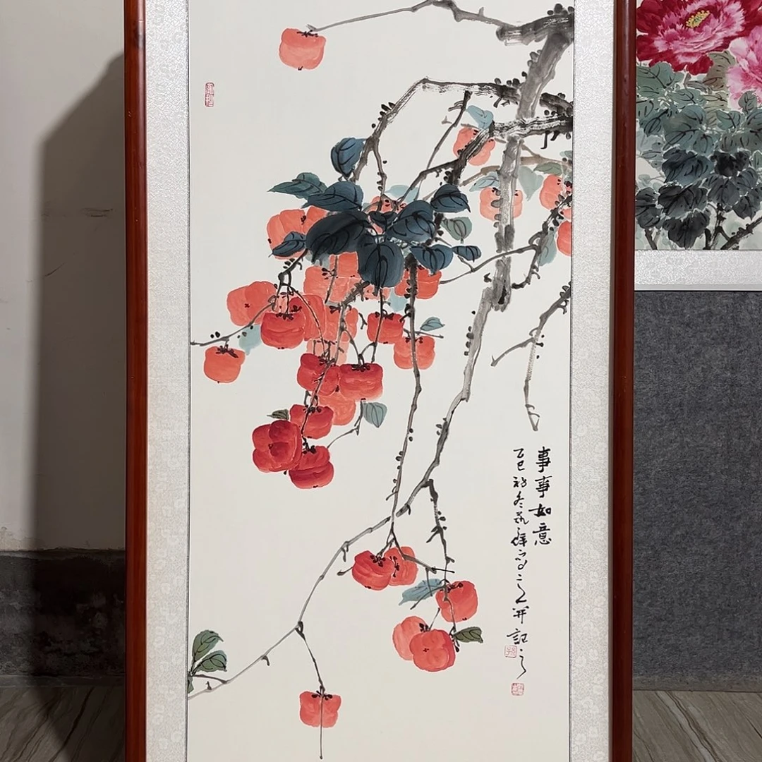 国画书画作品带框63×123