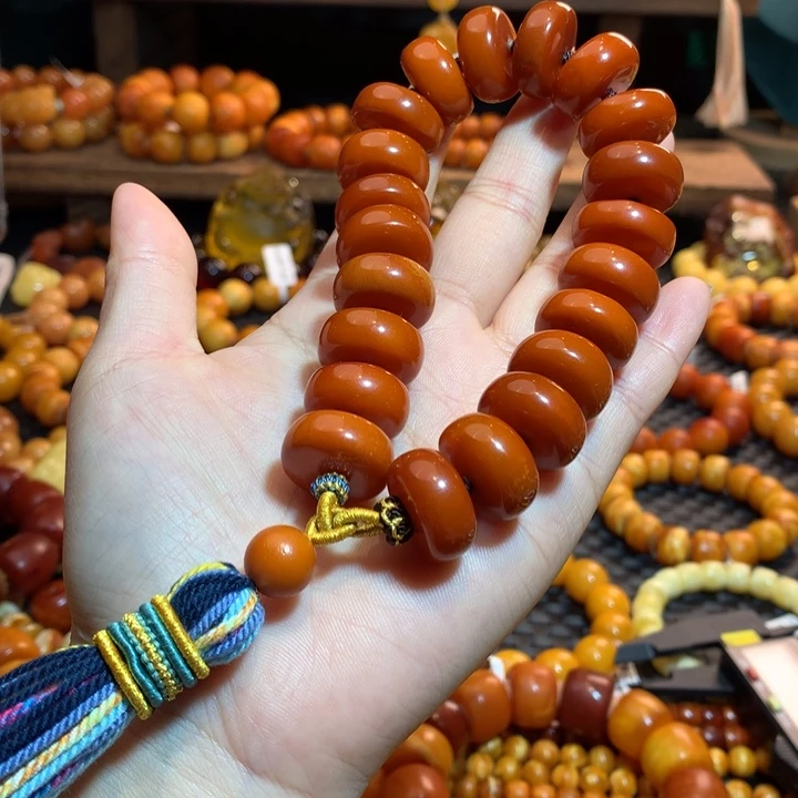 蜜蜡未镶嵌手串蜜蜡手串