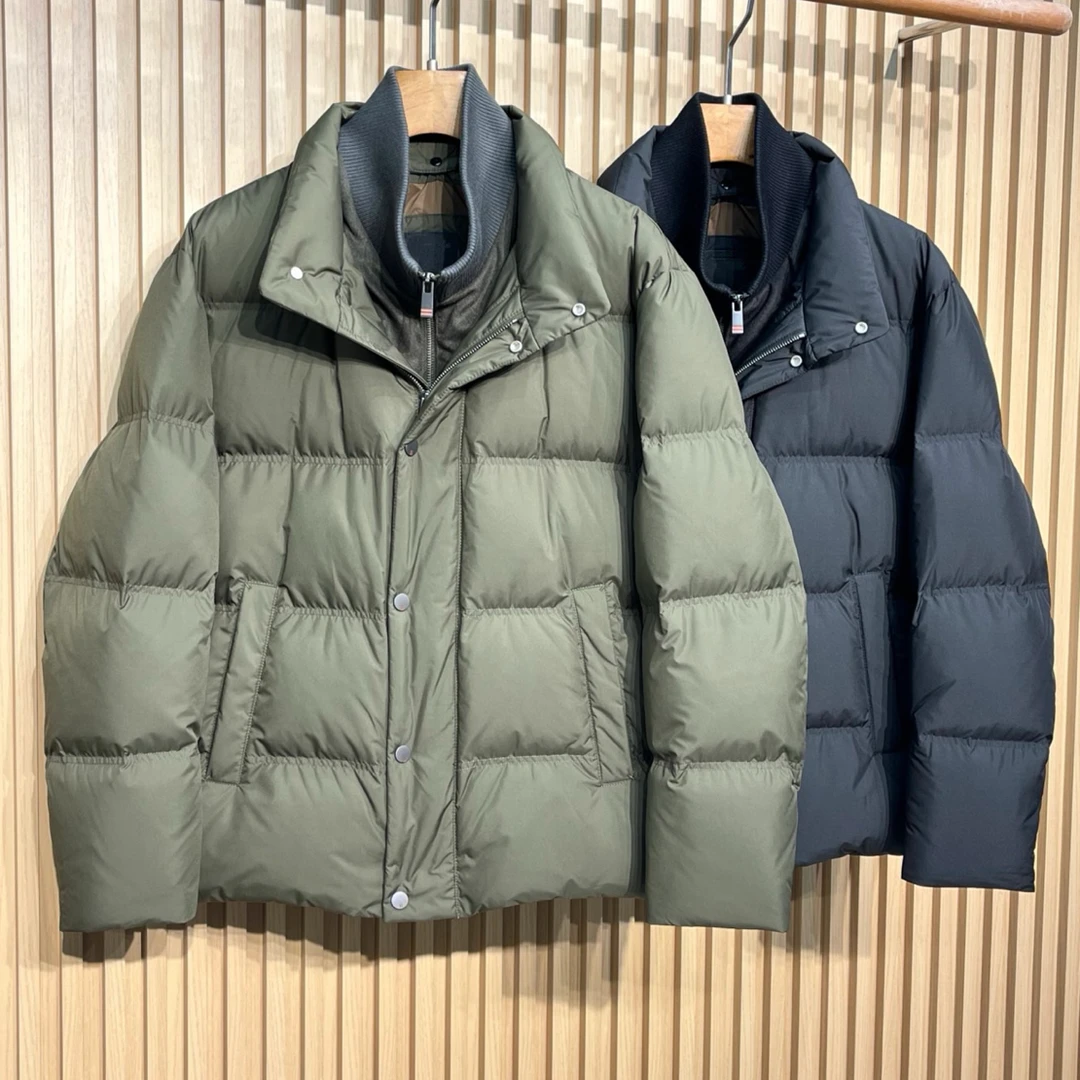 假两件羽绒服黑绿两色