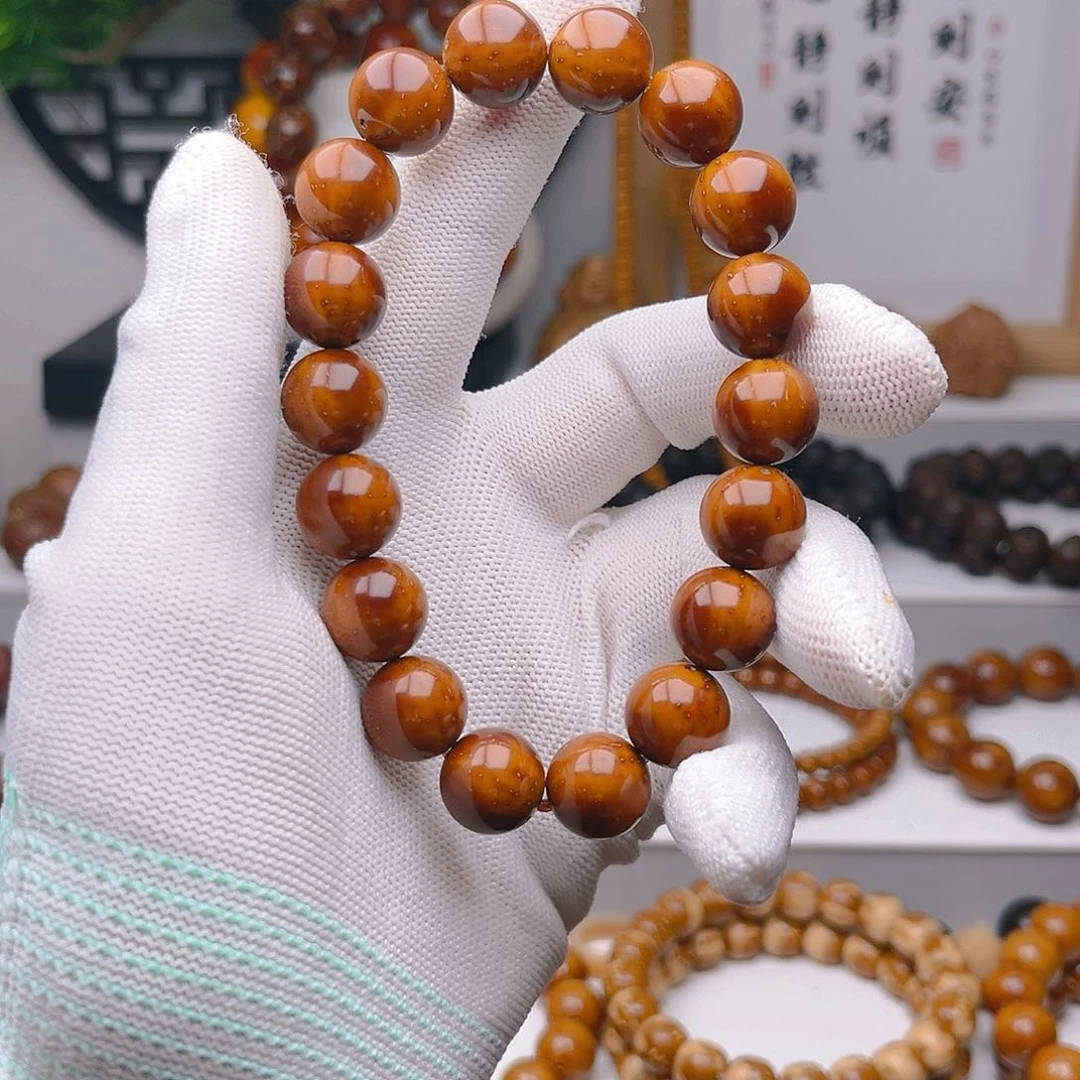 紫金鼠手串紫金鼠三花光珠