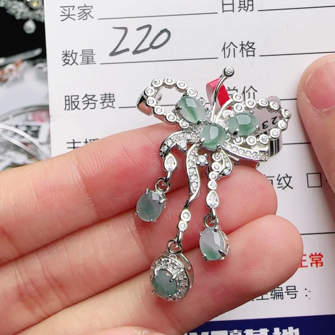 银S925镶嵌戒指翡翠