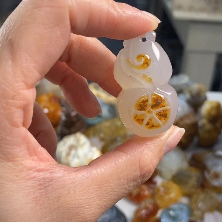 玛瑙/玉髓吊坠(不含链)未镶嵌