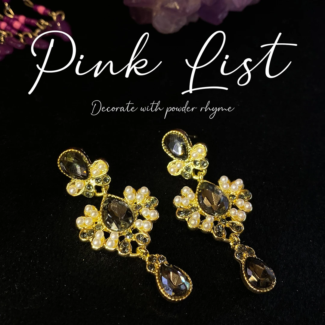 合金亚克力耳饰 合金 迪拜撤柜版 复古流苏水滴耳环女 A164