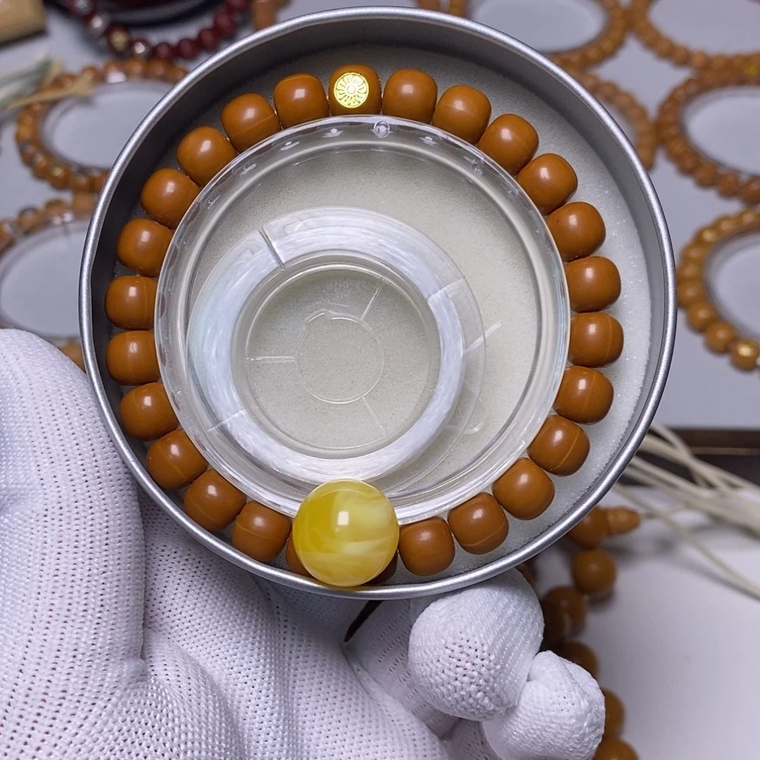 猴头核桃手串金标9左右老型➕黄配饰一颗5号