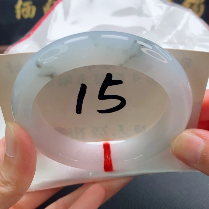 未镶嵌手镯翡翠正圈水墨花