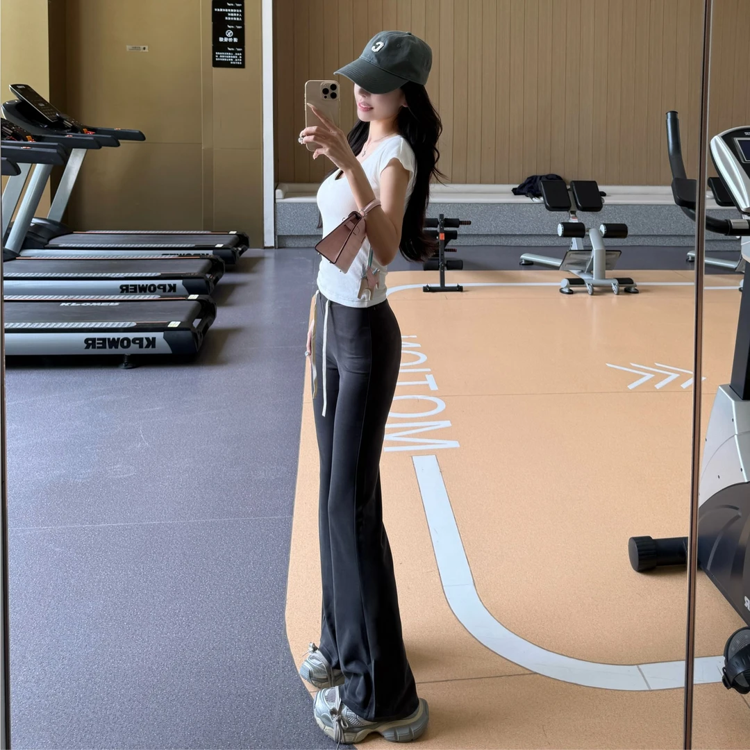 【小仙定制】夏日铜氨神裤 冰凉舒适显瘦垂感凉凉裤抽绳休闲阔腿裤