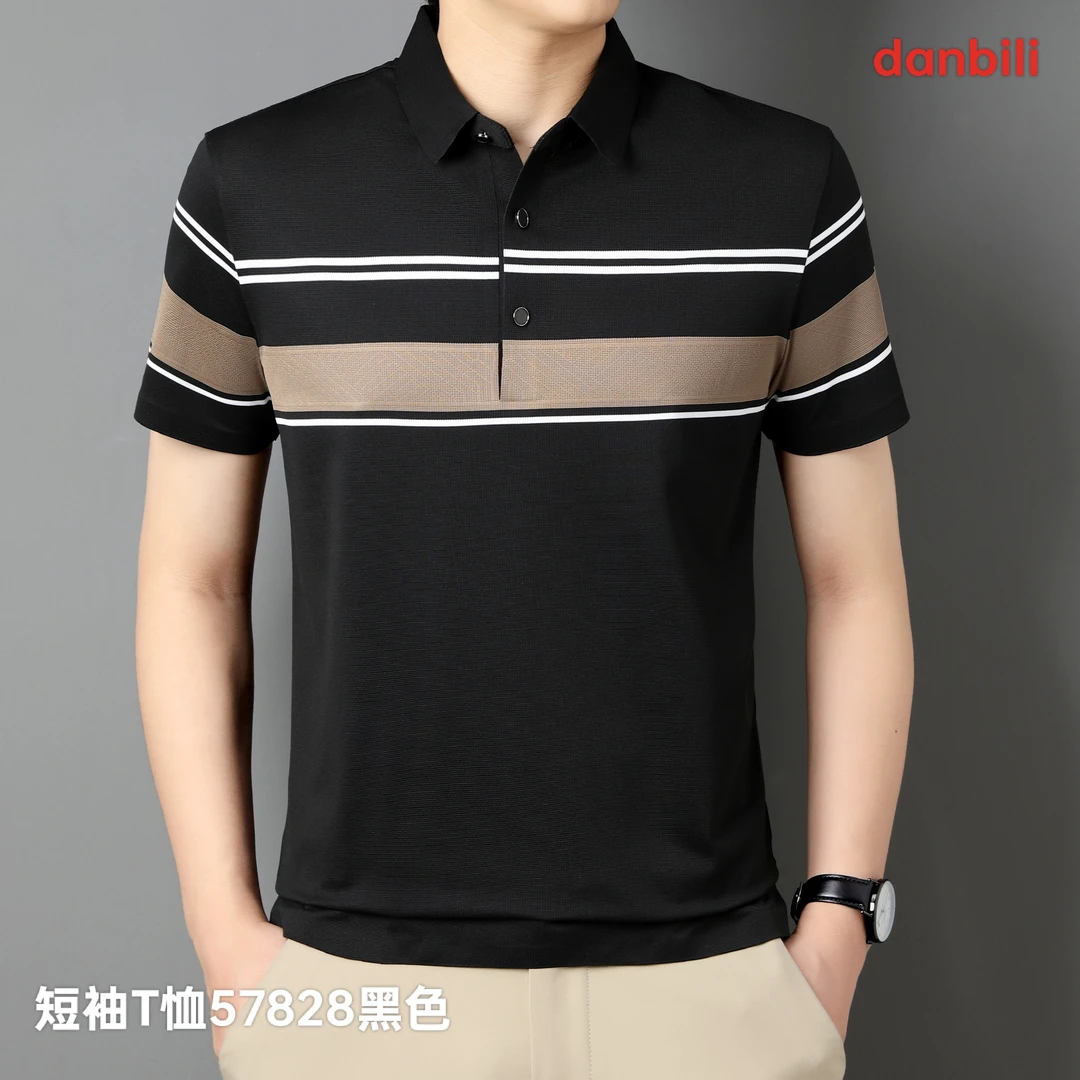 2025男士短袖T恤翻领弹力舒适透气polo衫