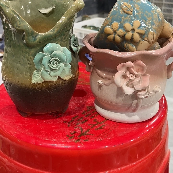 瓷片花盆多肉陶瓷艺术品