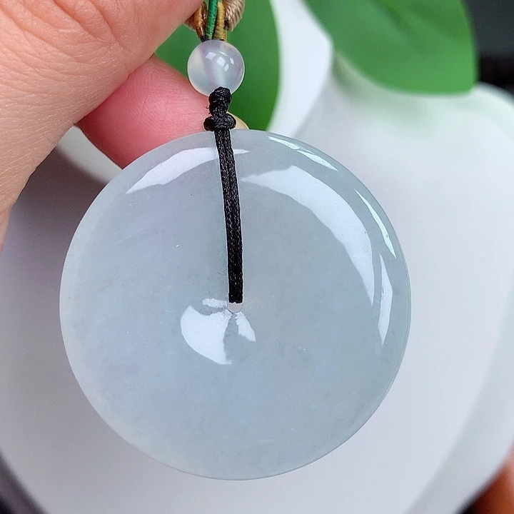 颈饰未镶嵌翡翠平安扣 38.6x6.4mm