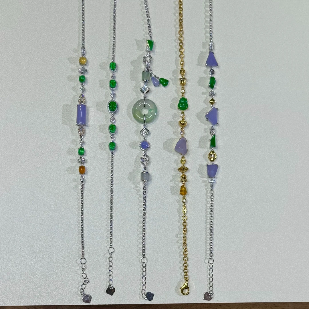 翡翠手链1件-18K金-多样性发货只发一件-BK35-BK|CXQ21