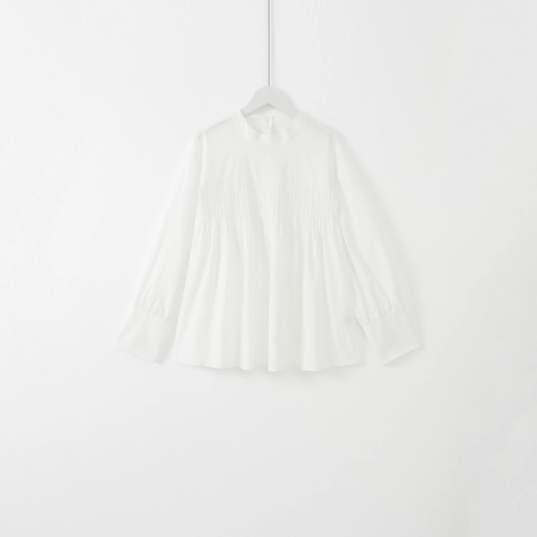 几里与麻 压褶复古减龄衬衫 衣长63胸围104 2081943