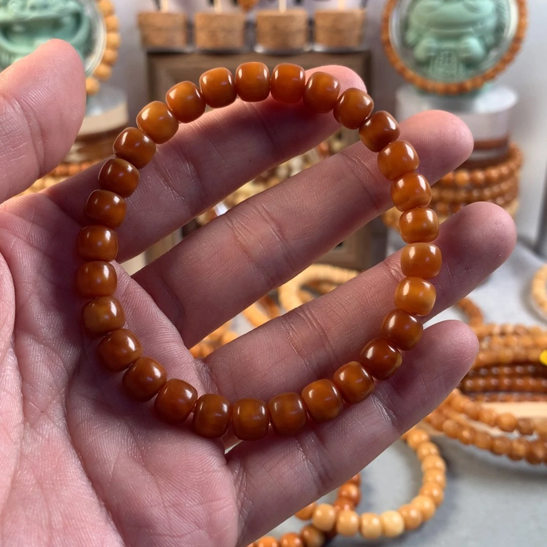 星月菩提吊坠丶**ヾ8×7藏红单圈