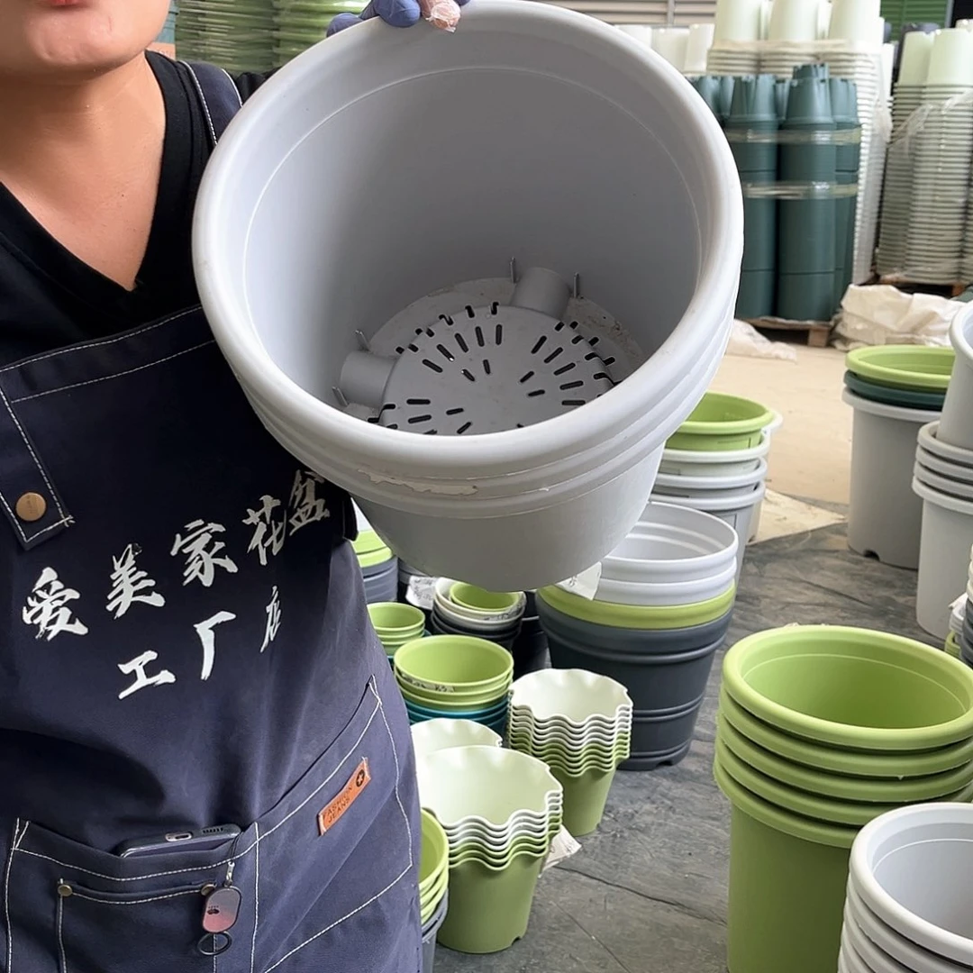 四季盆5#灰白色6个无托