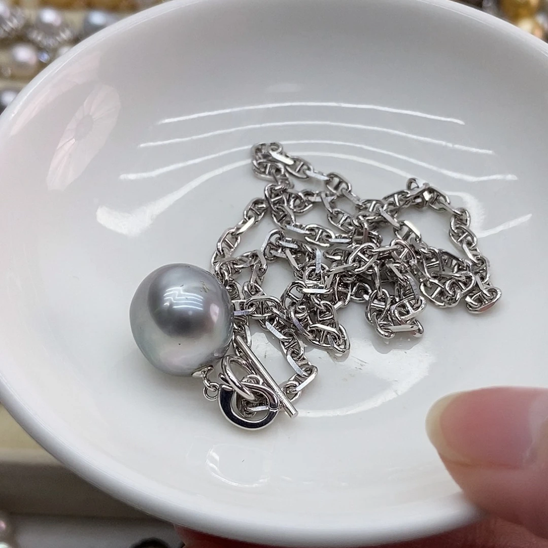 套链海水珍珠银S925镶嵌