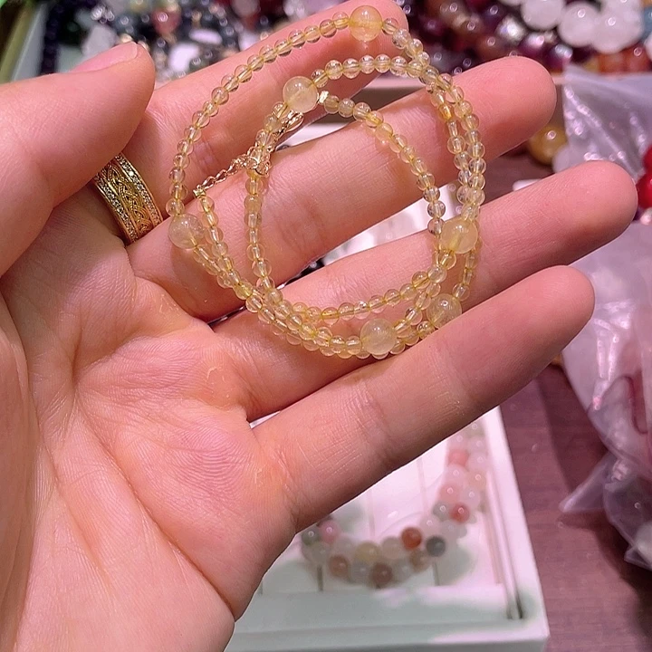 水晶手串未镶嵌金发
