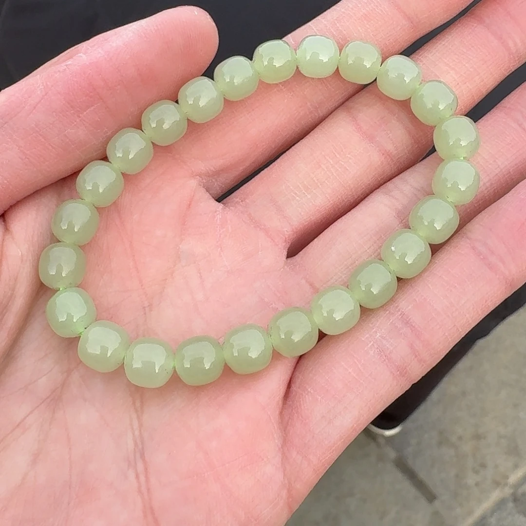 和田玉手串未镶嵌212李哥卡8左右