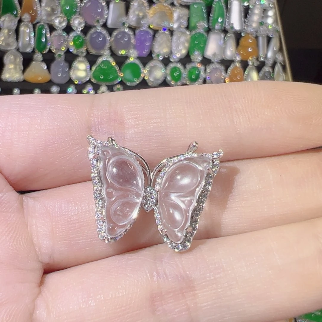 石英质玉银S925镶嵌颈饰