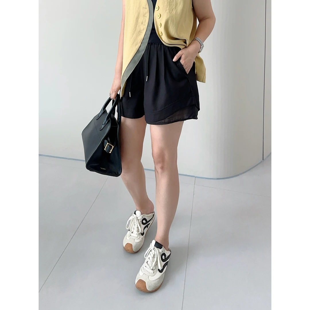 微胖女装【四分甜短裤】设计感遮胯四分短裤夏季新款显瘦短裤900