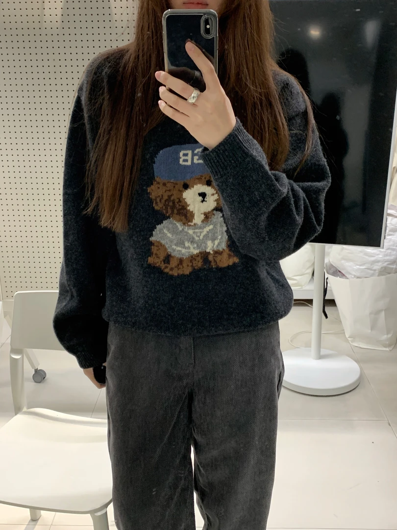 【慧姐韩国正品】25冬新款G立领小狗毛衣17651469/N0退N0换