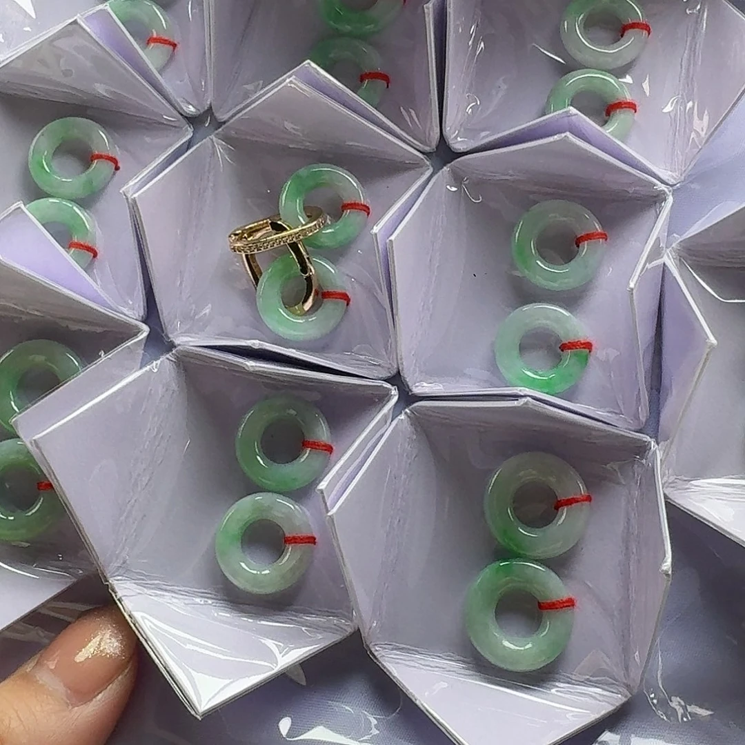 翡翠耳饰银S925镶嵌多样性发货其一